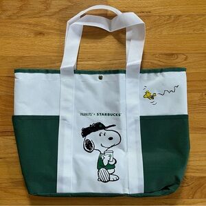 Peanuts+Starbucks tote